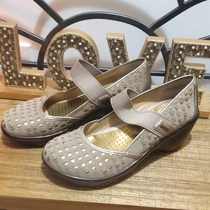 Jambu England Mary Jane Sport Wedge Pumps Slip-On Comfy Size 9